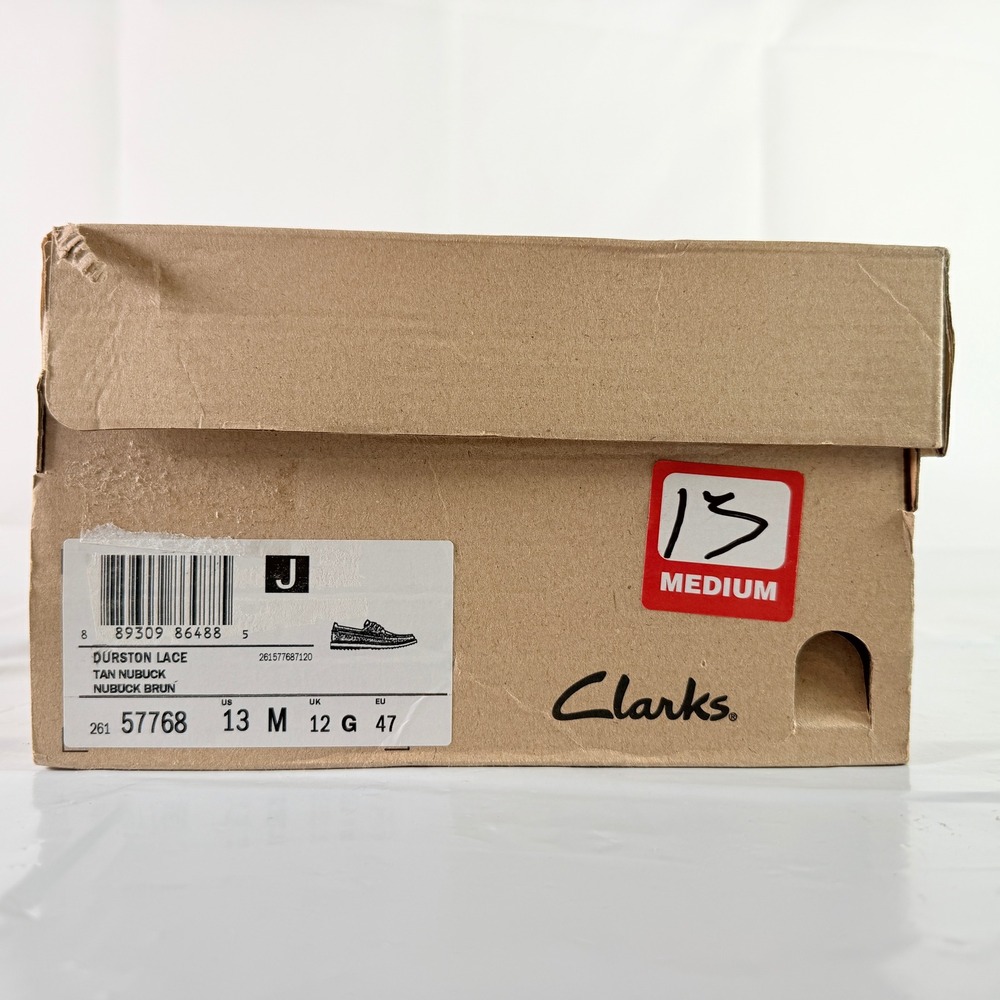 Clarks‎ Durston Lace Tan Nubuck Men's Shoes Size 13 M New with Box - Picture 9 of 11
